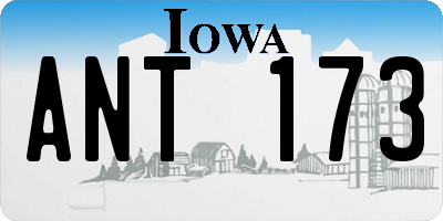 IA license plate ANT173