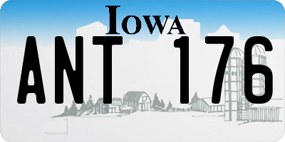 IA license plate ANT176
