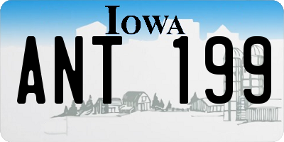 IA license plate ANT199
