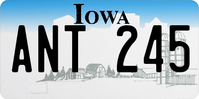 IA license plate ANT245