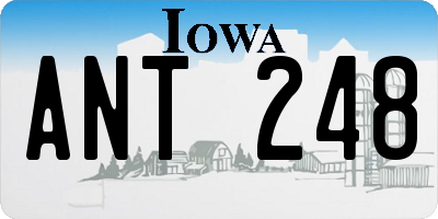 IA license plate ANT248