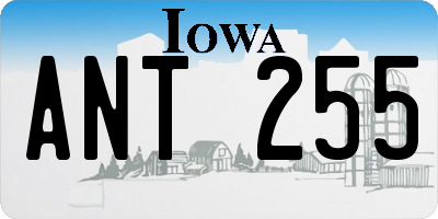 IA license plate ANT255