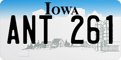 IA license plate ANT261