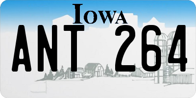 IA license plate ANT264