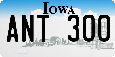 IA license plate ANT300
