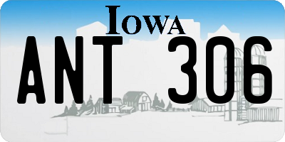 IA license plate ANT306