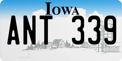 IA license plate ANT339