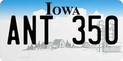 IA license plate ANT350