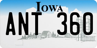 IA license plate ANT360
