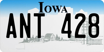 IA license plate ANT428