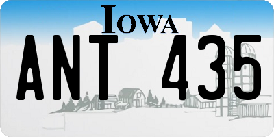 IA license plate ANT435