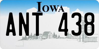 IA license plate ANT438