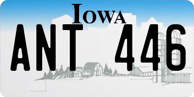 IA license plate ANT446