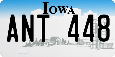 IA license plate ANT448