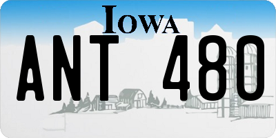 IA license plate ANT480