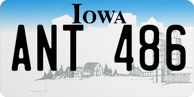 IA license plate ANT486