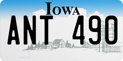 IA license plate ANT490