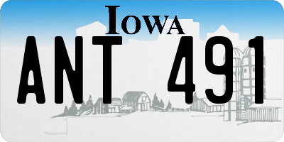 IA license plate ANT491