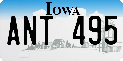 IA license plate ANT495