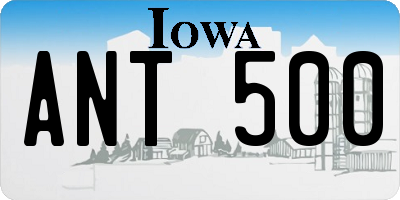 IA license plate ANT500