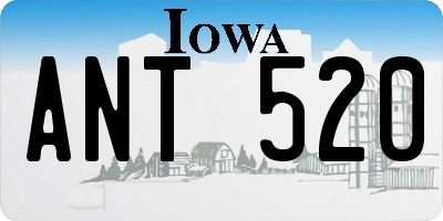 IA license plate ANT520