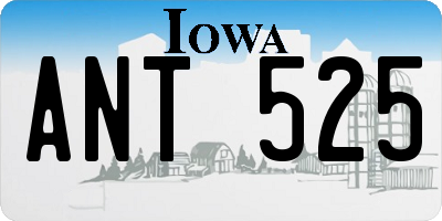 IA license plate ANT525