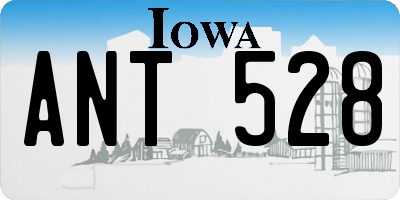 IA license plate ANT528