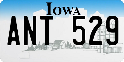 IA license plate ANT529