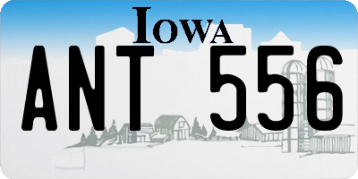 IA license plate ANT556