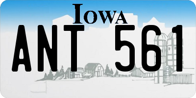 IA license plate ANT561