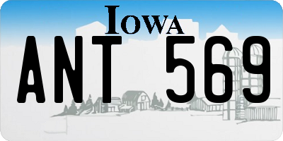 IA license plate ANT569