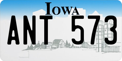 IA license plate ANT573