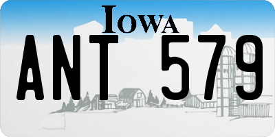 IA license plate ANT579