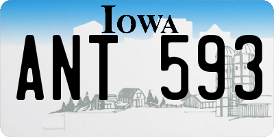 IA license plate ANT593