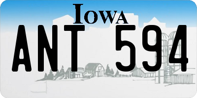 IA license plate ANT594