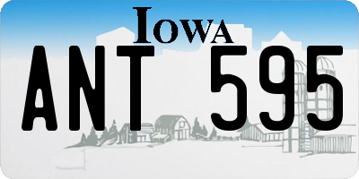 IA license plate ANT595