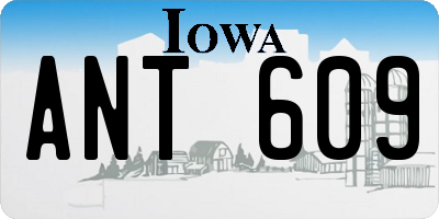 IA license plate ANT609