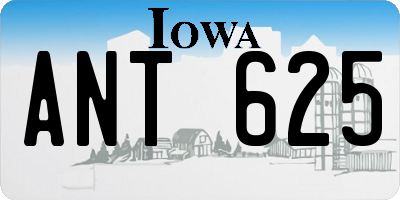 IA license plate ANT625