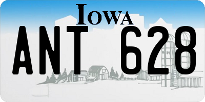 IA license plate ANT628