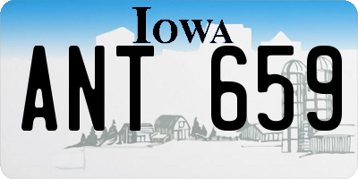 IA license plate ANT659
