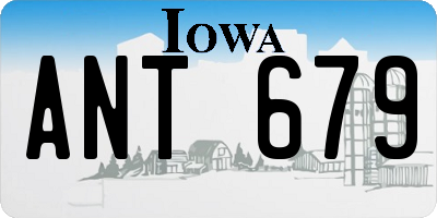 IA license plate ANT679