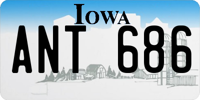 IA license plate ANT686