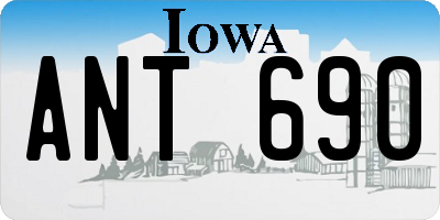 IA license plate ANT690