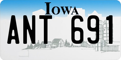 IA license plate ANT691
