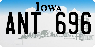IA license plate ANT696