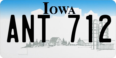IA license plate ANT712