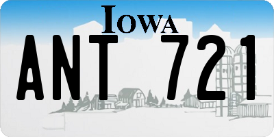 IA license plate ANT721
