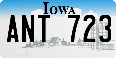 IA license plate ANT723