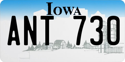 IA license plate ANT730