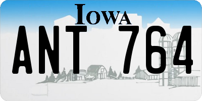 IA license plate ANT764